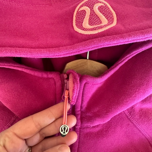 EUC Lululemon Scuba Full-Zip Fleece Hoodie III Bright Pink Special Edition Sz 6 - Picture 4 of 12